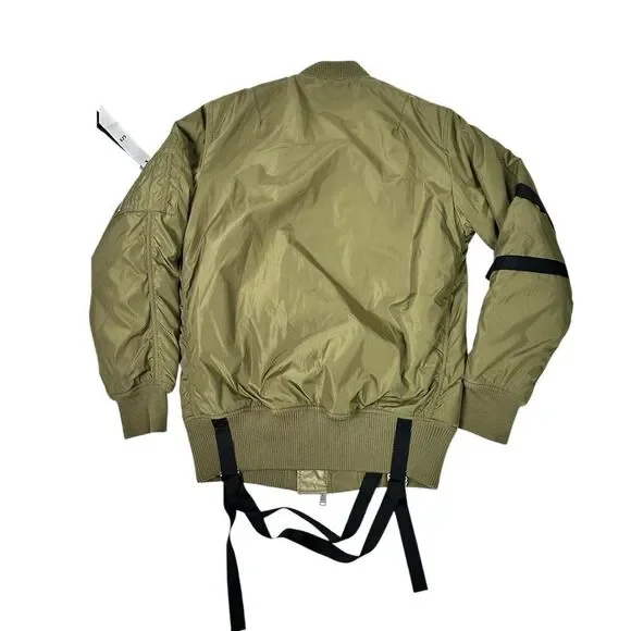 Stampd Strapped Bomber Jacket Men's M Olive Green Utility Pocket